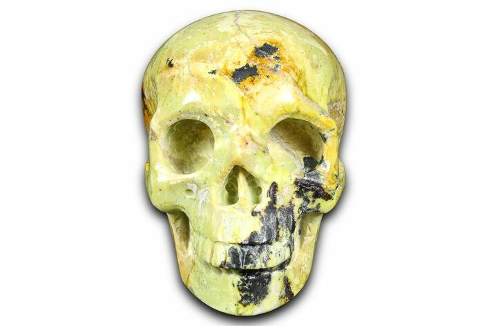 Realistic Yellow Turquoise Jasper Skull - Magnetic #382208